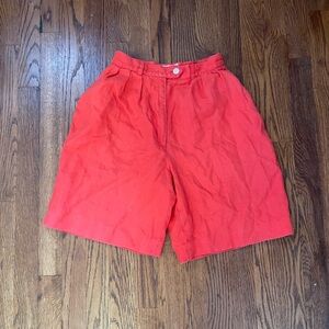 Talbots petite linen high-waist shorts